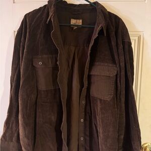 American Eagle Outfitters Dark Brown Corduroy Shirt Jacket